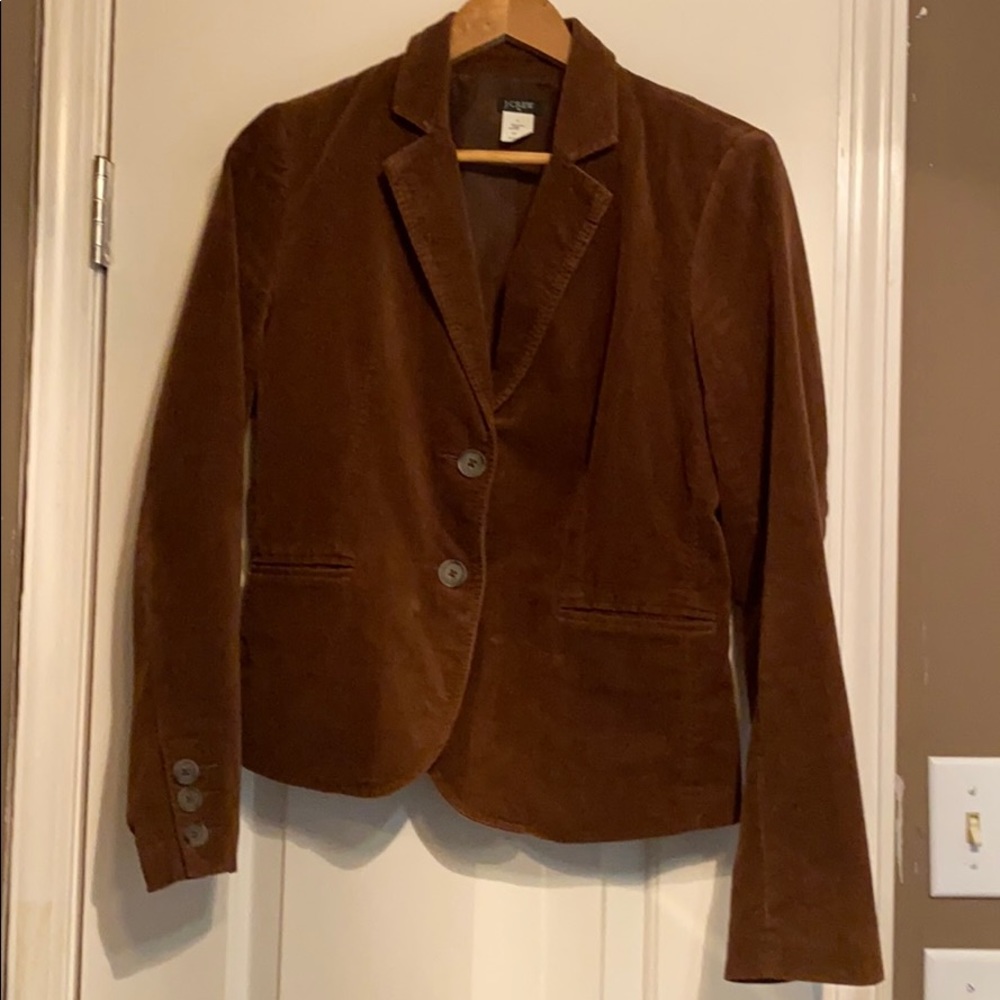 J. Crew lined velvet brown blazer sz 6